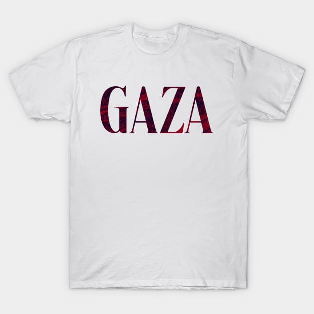 Gaza - Simple Typography Style T-Shirt by Sendumerindu